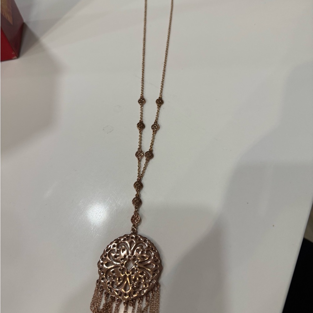 Elegant rose  Gold color‎  Pendant Necklace